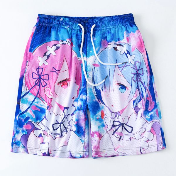 re life in a different world from zero rem ram knee length pants summer casual short pants women men loose casual beach trousers, Black;white
re life in a different world from zero rem ram knee length pants summer casual short pants women men loose casual beach trousers, Black;white