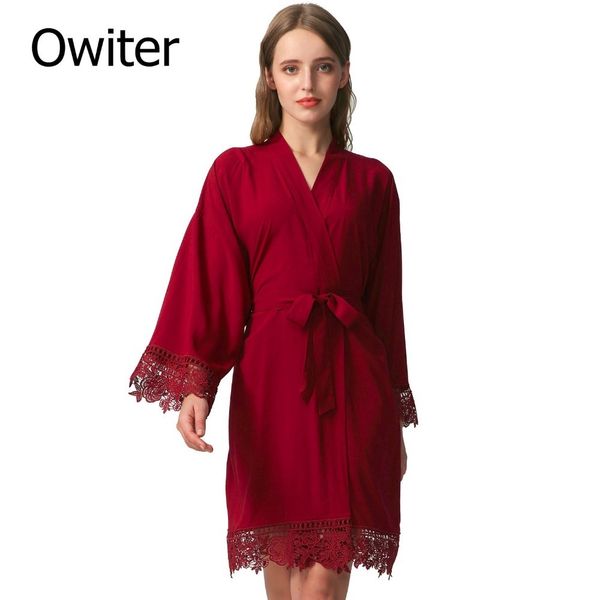 cotton bridesmaid lace robes with trim women wedding bridal robe short robes 002 y19042803, Black;red
cotton bridesmaid lace robes with trim women wedding bridal robe short robes 002 y19042803, Black;red