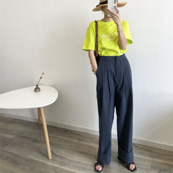 women's pants & capris full blue 2021 spring fashion high waist casual trousers solid color wide leg, Black;white
women's pants & capris full blue 2021 spring fashion high waist casual trousers solid color wide leg, Black;white