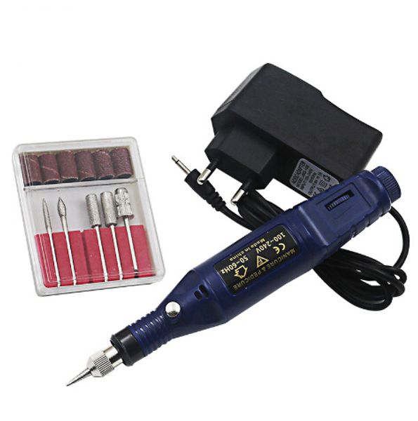 1set 6bits power drill professional electric manicure machine nail drill pen pedicure file polish shape tool nail art feet care, Silver
1set 6bits power drill professional electric manicure machine nail drill pen pedicure file polish shape tool nail art feet care, Silver