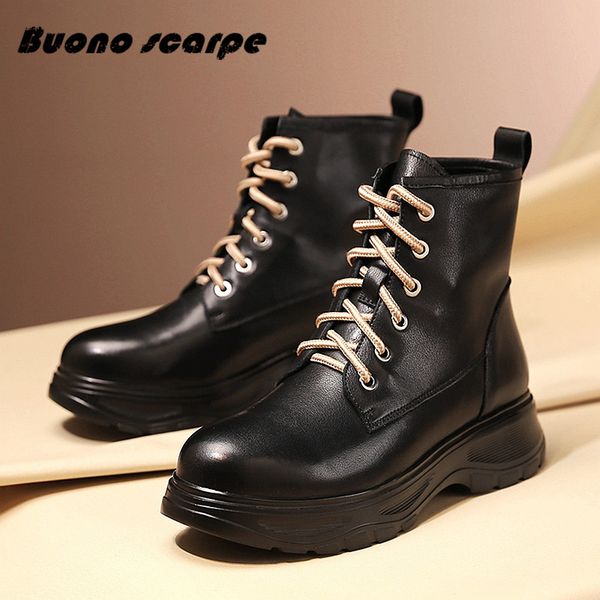buonoscarpe black genuine leather ankle boots women lace up platform boots women winter street style shoes
buonoscarpe black genuine leather ankle boots women lace up platform boots women winter street style shoes