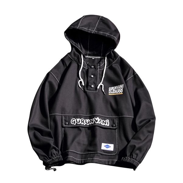 fashion solid color harajuku men's jacket 2019 autumn packet decoration hoodie male plus size streetwear leisure casual clothes, Black;brown
fashion solid color harajuku men's jacket 2019 autumn packet decoration hoodie male plus size streetwear leisure casual clothes, Black;brown