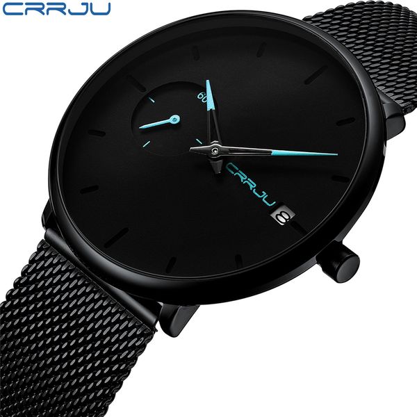 crrju men watch waterproof date calendar analogue wristwatches mens business casual quartz watches for man clock reloj hombre y19061905, Slivery;brown
crrju men watch waterproof date calendar analogue wristwatches mens business casual quartz watches for man clock reloj hombre y19061905, Slivery;brown