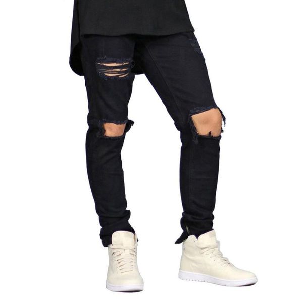 new men stretch skinny jeans side zipper hip hop urban destroyed distressed side zipper pencil jeans, Blue
new men stretch skinny jeans side zipper hip hop urban destroyed distressed side zipper pencil jeans, Blue