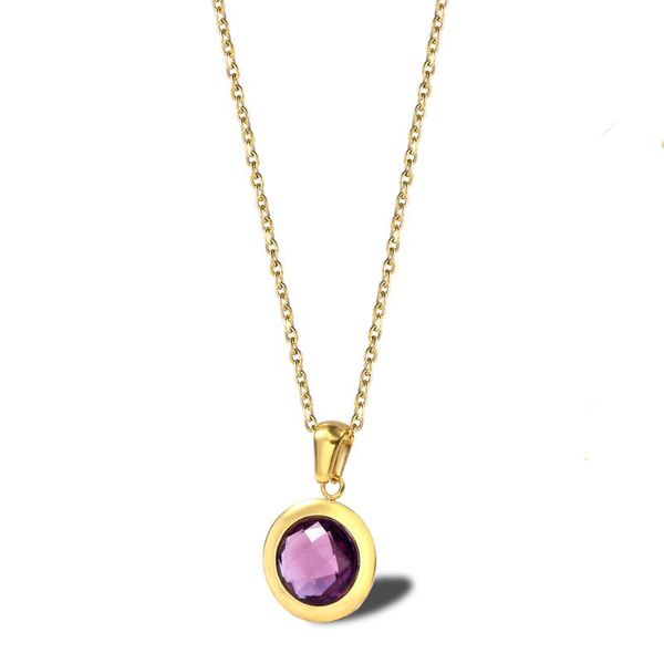 popular purple big zircon pendant necklace titanium steel jewelry woman gift drop shipping, Silver
popular purple big zircon pendant necklace titanium steel jewelry woman gift drop shipping, Silver