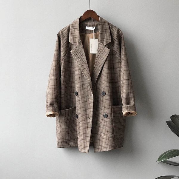2019 autumn new femme brown blazer jacket ladies plaid elegant coat padded slim women cotton casual cardigan feminine coat top, White;black
2019 autumn new femme brown blazer jacket ladies plaid elegant coat padded slim women cotton casual cardigan feminine coat top, White;black