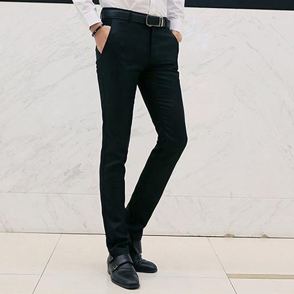 men pants casual solid color trousers new autumn men business office trousers slim pencil pants, Black
men pants casual solid color trousers new autumn men business office trousers slim pencil pants, Black