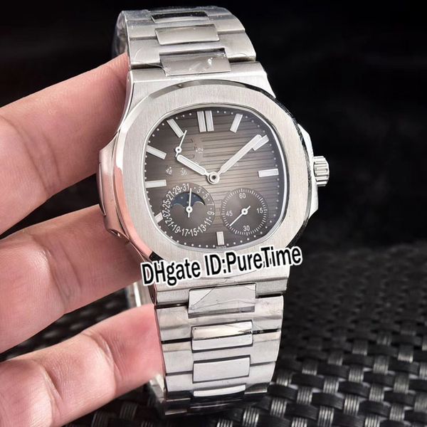 New nautilu 5712 dial automatic men watch teel ca e d gray texture dial power re erve moon pha e tainle teel bracelet puretime e44b2, Slivery;brown
New nautilu 5712 dial automatic men watch teel ca e d gray texture dial power re erve moon pha e tainle teel bracelet puretime e44b2, Slivery;brown