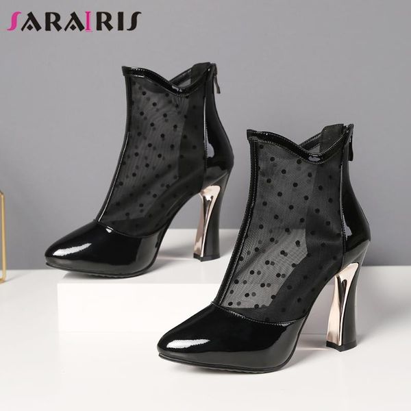 sarairis pointed toe high heels ankle boots women zipper casual boots ladies spring shoes, Black
sarairis pointed toe high heels ankle boots women zipper casual boots ladies spring shoes, Black