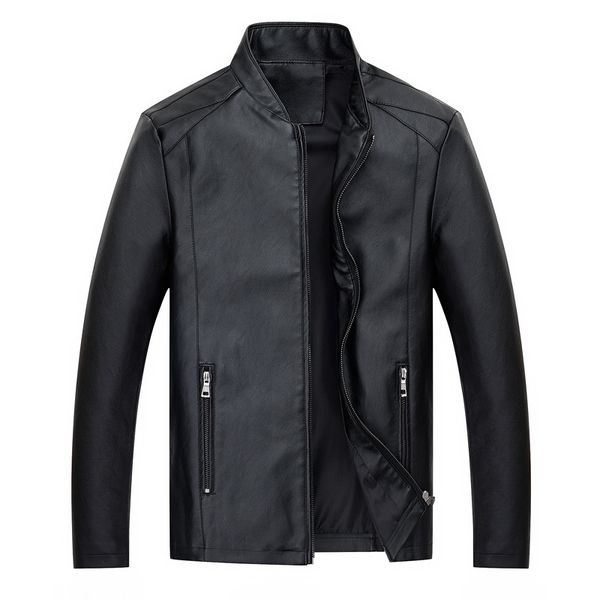 large size men's leather jackets locomotive men's leather coat fashion, Black 
large size men's leather jackets locomotive men's leather coat fashion, Black