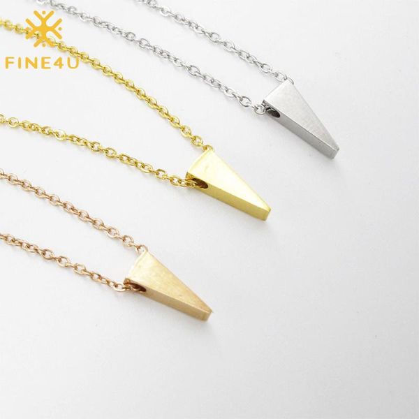fine4u n565 tiny geometric triangle necklace stainless steel dainty triangle pendant necklace crucifix women jewelry, Silver
fine4u n565 tiny geometric triangle necklace stainless steel dainty triangle pendant necklace crucifix women jewelry, Silver
