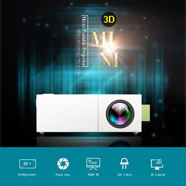 Mini YG310 LED Portable Entertainment Miniature HD Projector
Mini YG310 LED Portable Entertainment Miniature HD Projector
