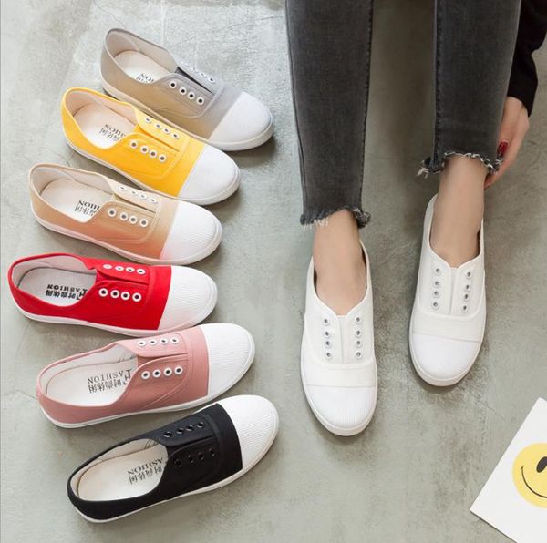 low-up canvas student flat-soled leisure women's shoes lazy small white shoes replacement 80s pride sneakers women men sport casual eu, Black
low-up canvas student flat-soled leisure women's shoes lazy small white shoes replacement 80s pride sneakers women men sport casual eu, Black