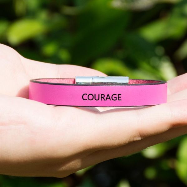 courage engraved letters bracelet magnetic buckle leather inspirational bracelets mantra cuff bracelet fashion gift, White
courage engraved letters bracelet magnetic buckle leather inspirational bracelets mantra cuff bracelet fashion gift, White