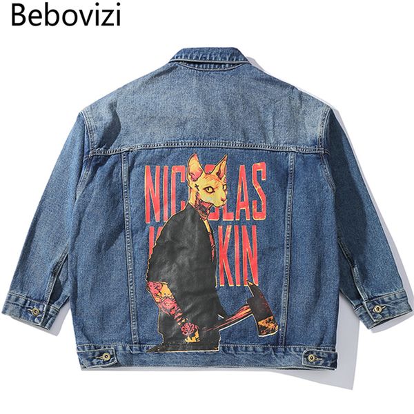 bebovizi hip hop cat holding an axe print jeans jacket 2019 men vintage denim jacket coats streetwear fashion outwear, Black;brown
bebovizi hip hop cat holding an axe print jeans jacket 2019 men vintage denim jacket coats streetwear fashion outwear, Black;brown