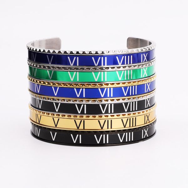 men jewelry bracelet stainless steel colorful roman bangle bracelet men jewelry gift, Golden;silver
men jewelry bracelet stainless steel colorful roman bangle bracelet men jewelry gift, Golden;silver