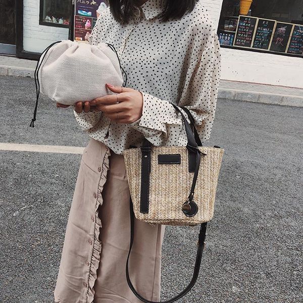 woman handbags string bags beach straw weaving shoulder bag ladies trendy bucket handbag versatile packages bolso mujer #t1g
woman handbags string bags beach straw weaving shoulder bag ladies trendy bucket handbag versatile packages bolso mujer #t1g
