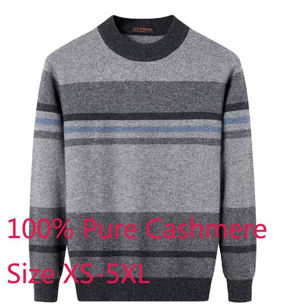 new 100% pure cashmere sweater men winter computer knitted o-neck pullovers thick striped casual plus size xs-5xl, White;black 
new 100% pure cashmere sweater men winter computer knitted o-neck pullovers thick striped casual plus size xs-5xl, White;black