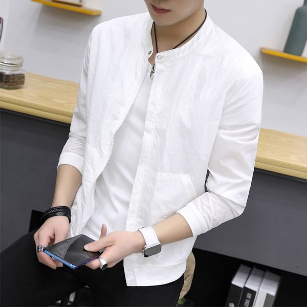summer thin jackets men brand new slim fit stand collar bomber jacket long sleeve solid sun protection clothing men coats 4xl-m, Black;brown
summer thin jackets men brand new slim fit stand collar bomber jacket long sleeve solid sun protection clothing men coats 4xl-m, Black;brown