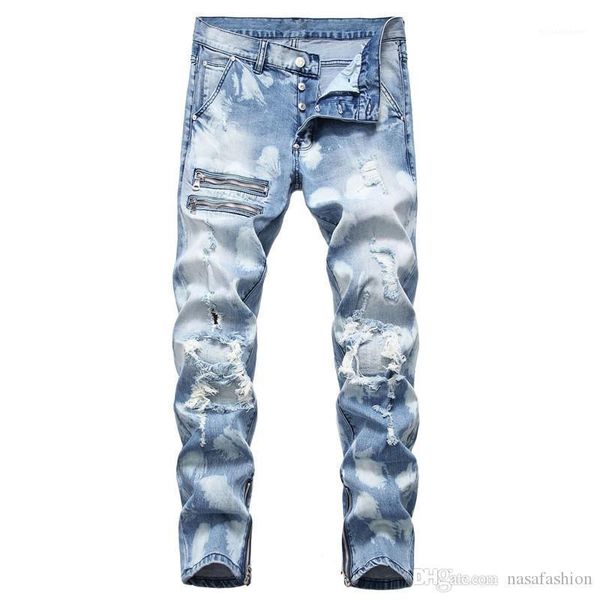 designer ripped pencil pants mens vintage joggers fashion mens washed zipper jeans mens, Blue
designer ripped pencil pants mens vintage joggers fashion mens washed zipper jeans mens, Blue