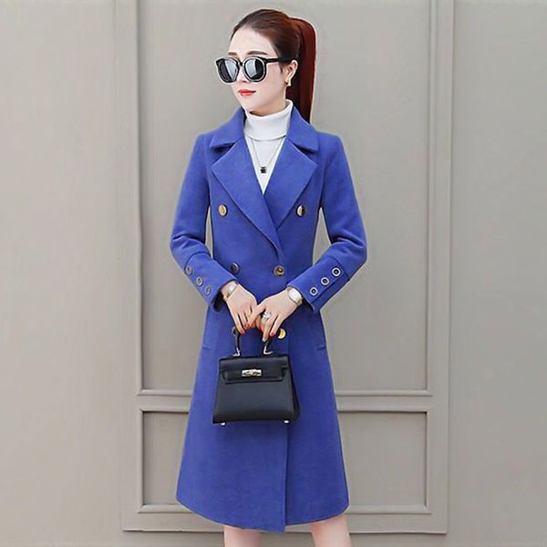 2019 winter new woolen coat coat female long slim thick windbreaker jacket female fashion leisure outerwear womens clothing, Black
2019 winter new woolen coat coat female long slim thick windbreaker jacket female fashion leisure outerwear womens clothing, Black