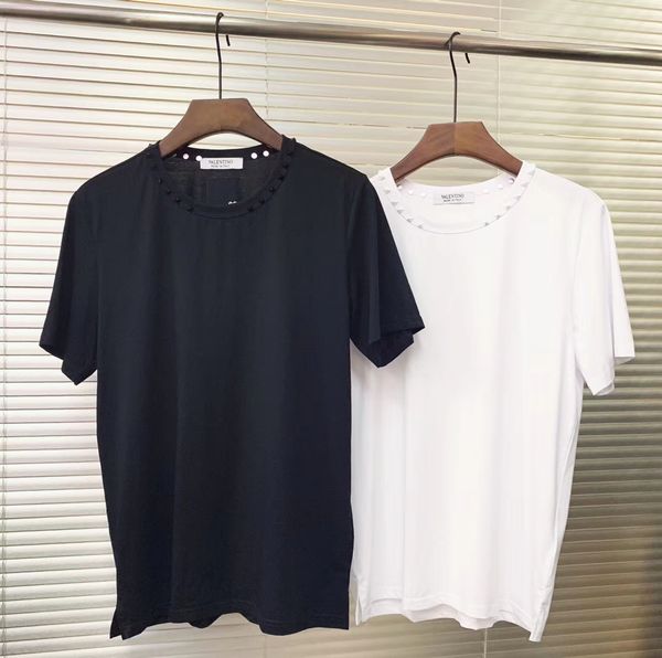 High end cu tomization 19 pring and ummer imple all color collar rivet around the men 039 ca ual hort leeved t hirt 
High end cu tomization 19 pring and ummer imple all color collar rivet around the men 039 ca ual hort leeved t hirt