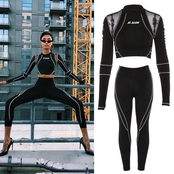women's fitness 2-piece set printed gauze see-through sports long-sleeved t-shirt sportswear, Black;blue
women's fitness 2-piece set printed gauze see-through sports long-sleeved t-shirt sportswear, Black;blue