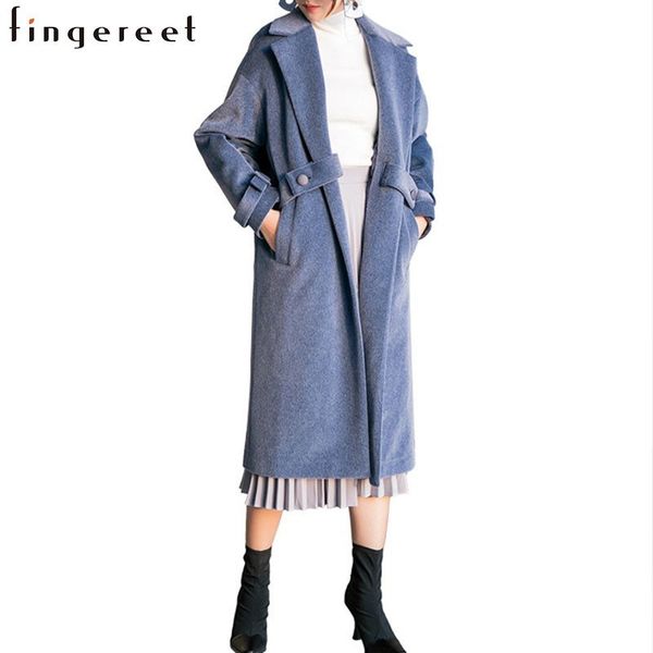 woolen cloth loose coat woman autumn and winter 2018 korean new pattern lapel will code easy thin long woolen overcoat woman, Black 
woolen cloth loose coat woman autumn and winter 2018 korean new pattern lapel will code easy thin long woolen overcoat woman, Black