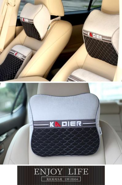 car neck pillow leather pillow memory cotton car 3d slow rebound bone