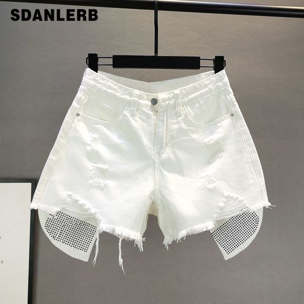 women's jeans white denim shorts women 2021 summer high waist irregular drilling holes pants fashion girls lady's jean, Blue
women's jeans white denim shorts women 2021 summer high waist irregular drilling holes pants fashion girls lady's jean, Blue