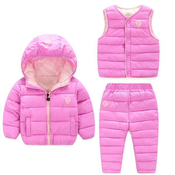 winter children's clothing set kids ski suit overalls baby girls boys down coat warm snowsuits jackets+vest+pants 3pcs snow wear, Blue;gray
winter children's clothing set kids ski suit overalls baby girls boys down coat warm snowsuits jackets+vest+pants 3pcs snow wear, Blue;gray