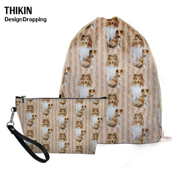 thikin cute women polyester drawstring bag sheltie printing 2pcs sets drawstring backpack for men mini gymbag kids mochila saco
thikin cute women polyester drawstring bag sheltie printing 2pcs sets drawstring backpack for men mini gymbag kids mochila saco