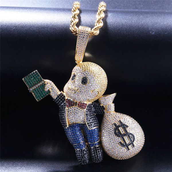 europe and america mens necklace jewelry gold silver color cz cartoon pendant necklace with rope chain for men women
europe and america mens necklace jewelry gold silver color cz cartoon pendant necklace with rope chain for men women