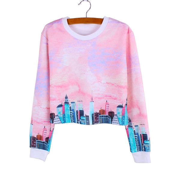 2016 novelty modern city print girls cropped sweatshirts casual women clothing autumn fashion harajuku style tracksuit wholesale, Black
2016 novelty modern city print girls cropped sweatshirts casual women clothing autumn fashion harajuku style tracksuit wholesale, Black