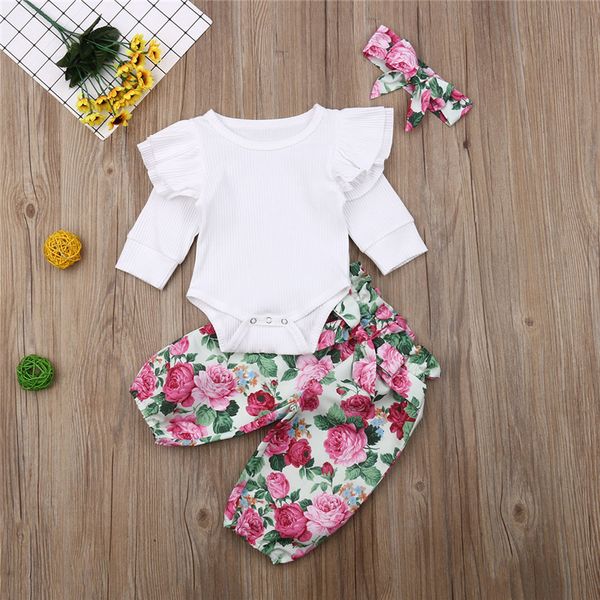 3pcs newborn outfits baby girls clothing set white ruffle baby rompers flower pants hairbands set toddler suits sets
3pcs newborn outfits baby girls clothing set white ruffle baby rompers flower pants hairbands set toddler suits sets