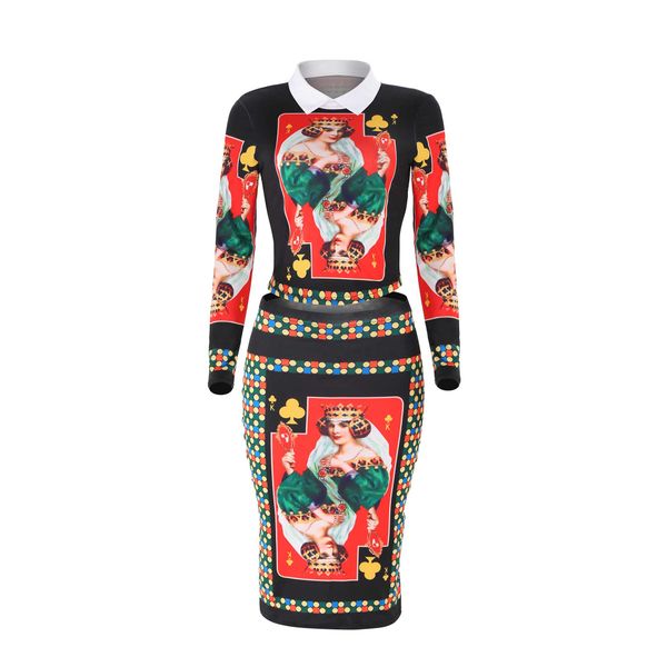 designer dress for women brand bodycon two piece dress fashion painting pattern shirt + hip skirt luxury dress wholesale, White
designer dress for women brand bodycon two piece dress fashion painting pattern shirt + hip skirt luxury dress wholesale, White