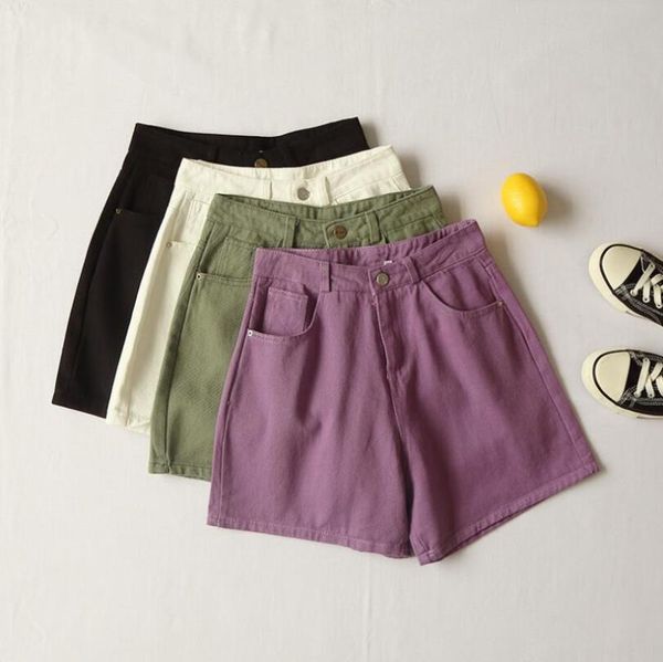 denim shorts women 2020 summer new solid color high waist casual jean shorts female loose spodenki damskie p1199, White;black
denim shorts women 2020 summer new solid color high waist casual jean shorts female loose spodenki damskie p1199, White;black