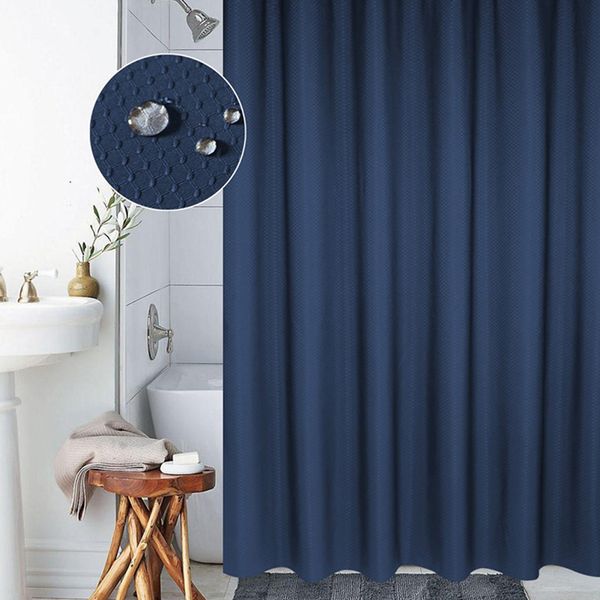 ehomebuy thick shower curtain waterproof jacquard curtains shower room blue honeycomb textured polyester plaid solid color 
ehomebuy thick shower curtain waterproof jacquard curtains shower room blue honeycomb textured polyester plaid solid color