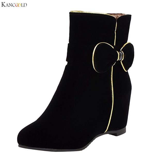 kancoold fashion women's boots 2019 increase bow casual shoes woman boots wedge ankle zipper mid tube snow wedges female, Black
kancoold fashion women's boots 2019 increase bow casual shoes woman boots wedge ankle zipper mid tube snow wedges female, Black