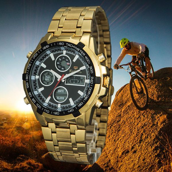 timiep men's gold watch outdoor sport chronograph analog wrist watch men double time full steel fashion led digital c1298, Slivery;brown
timiep men's gold watch outdoor sport chronograph analog wrist watch men double time full steel fashion led digital c1298, Slivery;brown