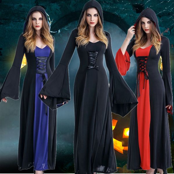 halloween costume witch medieval dress women plus size scary wicca cosplay gothic wizard halloween costumes for women, Black;red
halloween costume witch medieval dress women plus size scary wicca cosplay gothic wizard halloween costumes for women, Black;red
