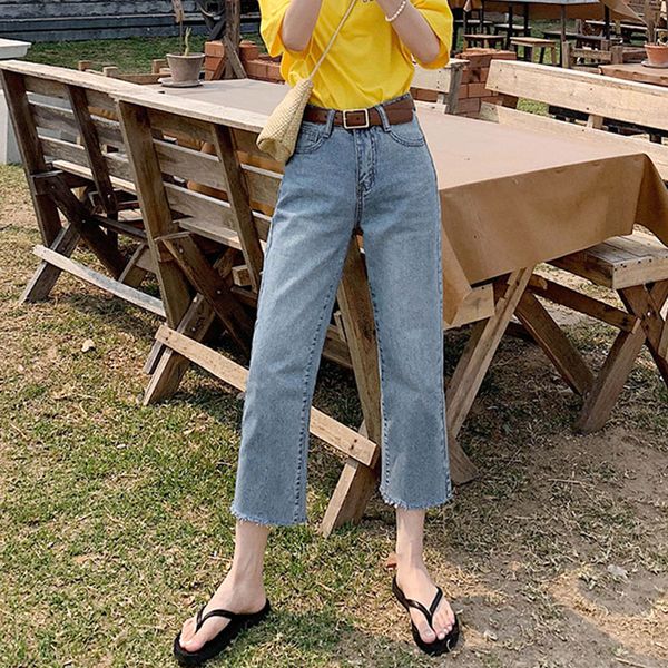 autumn new straight jeans for women female nine points thin wide leg pants female high waist denim pants, Blue
autumn new straight jeans for women female nine points thin wide leg pants female high waist denim pants, Blue