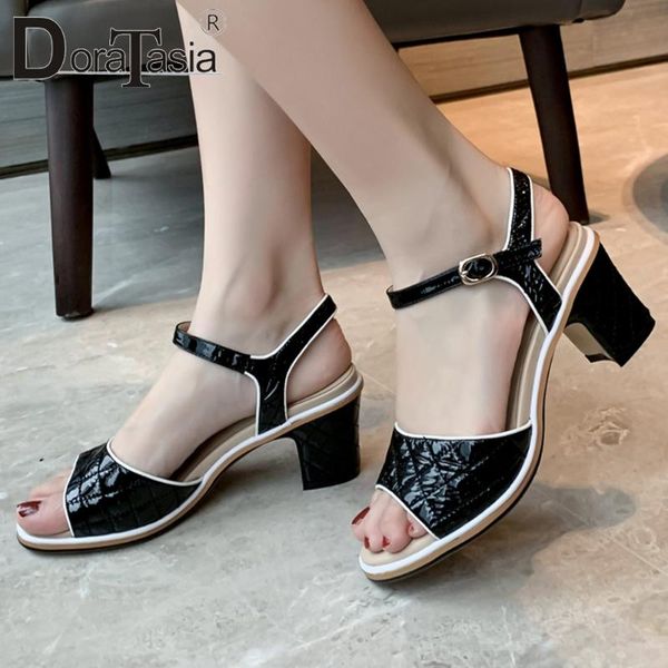 doratasia brand female leisrure summer sandals 2020 elegat mixed color sandals women round toe high heel office shoes woman, Black
doratasia brand female leisrure summer sandals 2020 elegat mixed color sandals women round toe high heel office shoes woman, Black