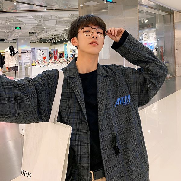 2019 spring and summer new korean version of the student fashion couple trend casual plaid shirt camisa masculina streetwear, White;black
2019 spring and summer new korean version of the student fashion couple trend casual plaid shirt camisa masculina streetwear, White;black