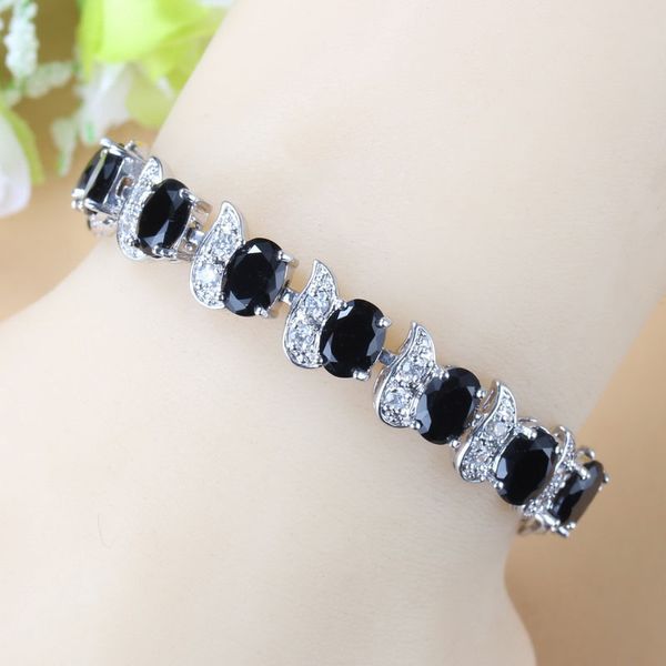 silver color gallant black zircon bracelet health fashion jewelry for women jewelry box sl96
silver color gallant black zircon bracelet health fashion jewelry for women jewelry box sl96