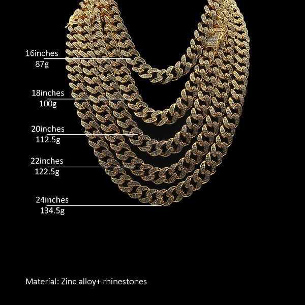 new fashion iced out rhinestone gold cuban link chain necklace personalized mens full diamond curb rapper chains jewelry gifts for guys, Silver
new fashion iced out rhinestone gold cuban link chain necklace personalized mens full diamond curb rapper chains jewelry gifts for guys, Silver