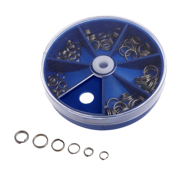 115 pieces stainless steel fishing split ring, solid silver split rings assortment for lures connector - 6 sizes combo
115 pieces stainless steel fishing split ring, solid silver split rings assortment for lures connector - 6 sizes combo