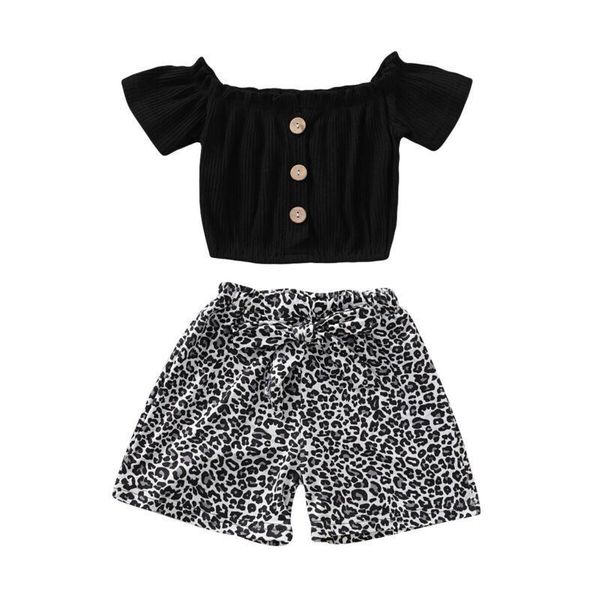 2020 infant baby kids girl clothes sets button off shoulder leopard shorts pants outfit clothes set, White
2020 infant baby kids girl clothes sets button off shoulder leopard shorts pants outfit clothes set, White