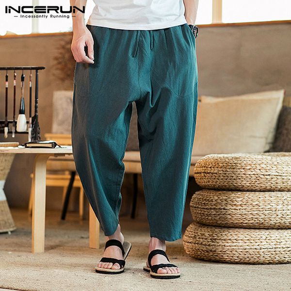 men's pants 2021 streetwear men harem solid elastic waist pockets baggy drop-crotch joggers casual cotton trousers incerun, Black
men's pants 2021 streetwear men harem solid elastic waist pockets baggy drop-crotch joggers casual cotton trousers incerun, Black