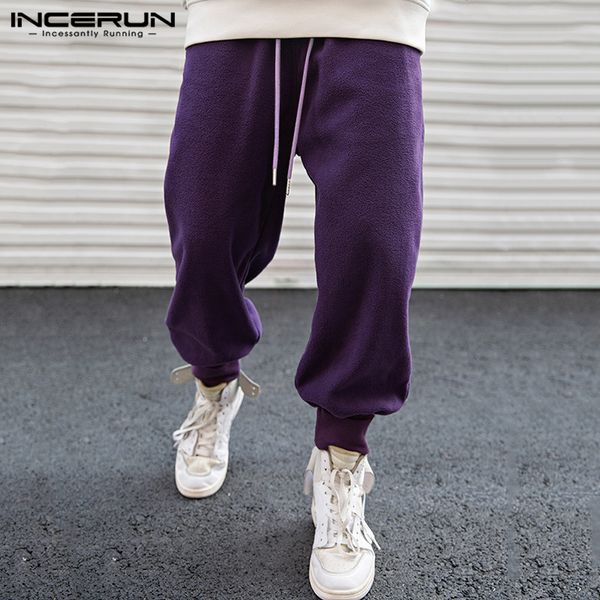 incerun мода мужские повседневные брюки joggers сыпучие твердая руно зимние брюки мужчины streetwear кулиской шаровары sweatpants 5xl, Black
incerun мода мужские повседневные брюки joggers сыпучие твердая руно зимние брюки мужчины streetwear кулиской шаровары sweatpants 5xl, Black